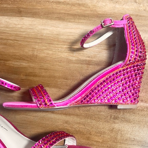 Betsey Johnson Gem Embellished Wedge Heels - Picture 4 of 11